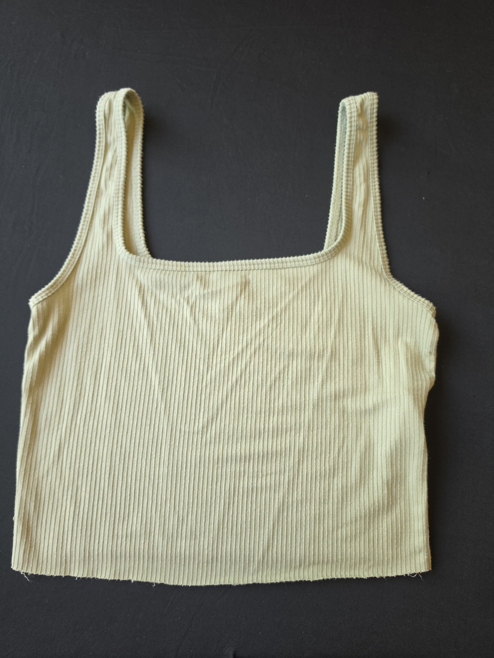 2 RVCA Ribbed Square-Neck Crop Tank Tops - Picture 4 of 6